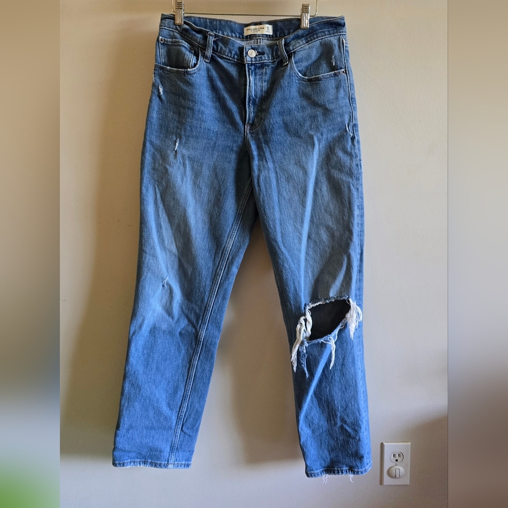 Abercrombie & Fitch Blue Relaxed Jeans